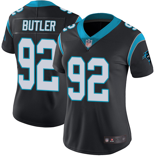 Carolina Panthers Limited Black Women Vernon Butler Home Jersey NFL Football #92 Vapor Untouchable->carolina panthers->NFL Jersey